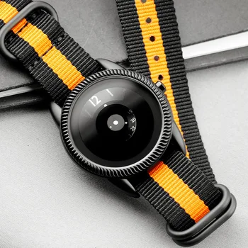 2023 Креативный стиль Enmex Модный Цветной холщовый ремешок наручные часы с фокусом времени простой дизайн живые кварцевые часы в черном корпусе