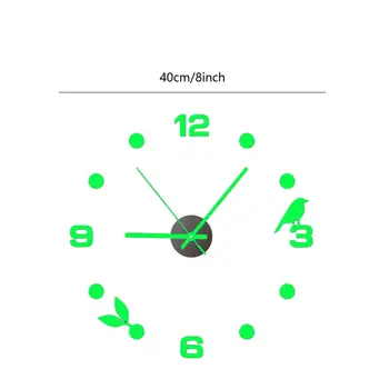 3D Настенные часы своими руками Настенные наклейки Минималистичные цифровые часы 40 см бесшумные современные настенные часы Украшение для столовой гостиной