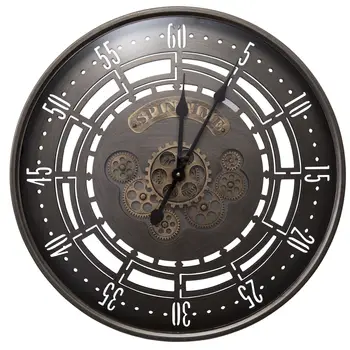 Большие настенные часы в ретро-американском стиле, винтажные металлические часы промышленного искусства, железные часы Creative Gear, часы для бара, гостиной, подарок Horloge