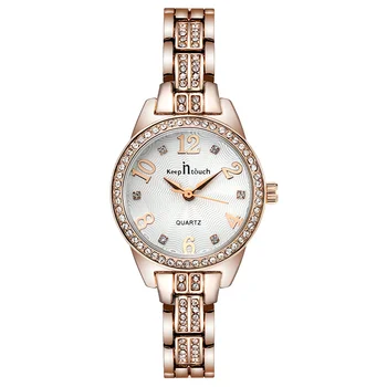 Женские водонепроницаемые часы с инкрустацией из мелких бриллиантов, кварцевые часы для женщин