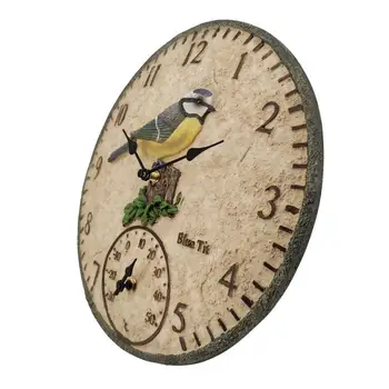 Спальня Атмосферный Термометр Часы Настенный декор Креативность Современное украшение гостиной Модные Домашние часы Сад