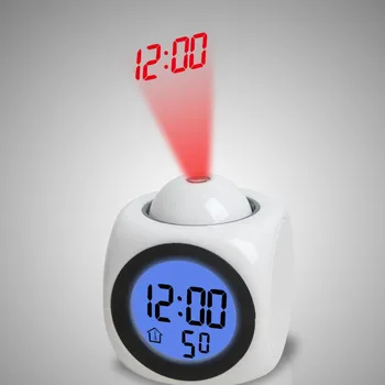 Цифровой будильник, ЖК-креативный проектор, светодиодная цифровая проекция, время, погода, USB-зарядное устройство, часы, таймер, отображение даты, календарь