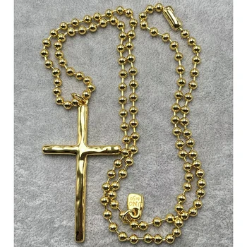 2023 Новое ожерелье с гладким крестом UNOde50, хит продаж в Европе и Америке, высококачественное женское ожерелье, романтический ювелирный подарок