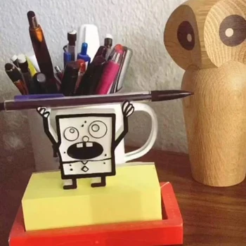 3D печатный держатель для карандашей DoodleBob Держатель для карандашей Офисный стол Держатель для ручек Офисный стол органайзер Офисный декор подставка для ручек