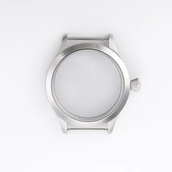 45 мм Серебристый корпус часов из нержавеющей стали, пригодный для ручного подзавода механизма 6497/6498
