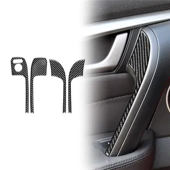 4шт для Acura TL 2009-2014 Дверные ручки из настоящего углеродного волокна, отделка панели, накладки на ручки, Аксессуары для интерьера, Стайлинг автомобиля