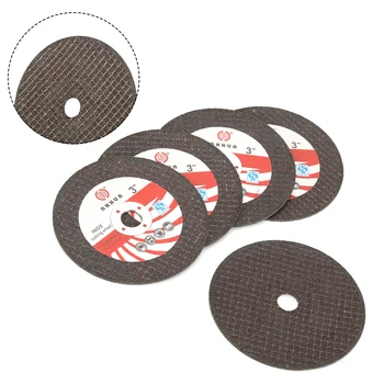 5шт 75 мм Мини-режущий диск Круговой шлифовальный круг из смолы Угловая шлифовальная машина для резки и полировки деталей для керамической плитки, дерева, камня и стали