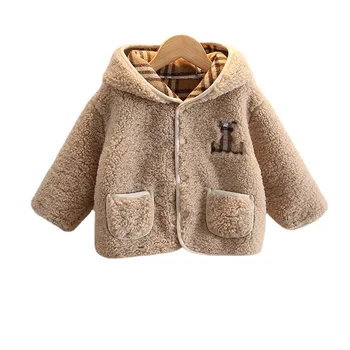 MODX/ Куртка Для Маленьких девочек, Плотное Кашемировое пальто для малышей, от 0 до 5 лет, Модная Детская Верхняя одежда на Пуговицах, Новая Высококачественная Одежда Для девочек