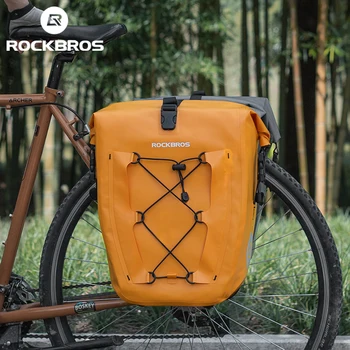 Rockbros Водонепроницаемая велосипедная сумка 25 л, дорожная велосипедная сумка, Корзина, Задняя стойка для велосипеда, Заднее сиденье, багажник, сумки для велосипедов, корзины 1ШТ