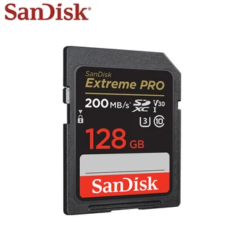 SanDisk Extreme Pro SD-Карта 128 ГБ Карта Памяти 64 ГБ SDHC SDXC UHS-I Class 10 200 М/С 32 ГБ Поддержка U3 4K Для Цифровой камеры