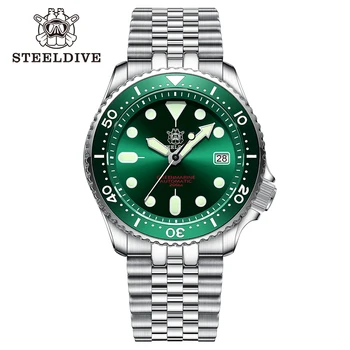 Steeldive SD1996 Мужские часы для дайвинга Автоматические Механические Мужские часы NH35 Браслет 41 мм Diver watch мужские часы