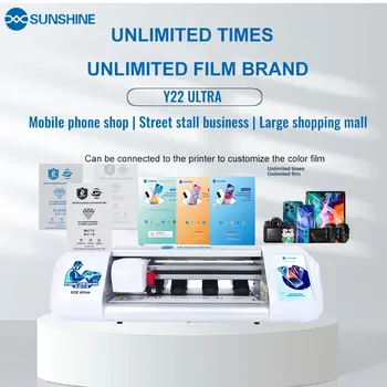 SUNSHUINE Y22 Ultra Unlimited Станок для резки гибкой гидрогелевой пленки для универсальной защиты экрана телефона, Разблокированный Резак