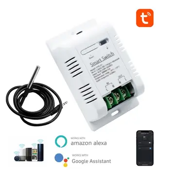 Tuya Умный дом, WiFi/ RF Переключатель с датчиком температуры, умный термостат, встроенный монитор питания для Alexa Google Assistant