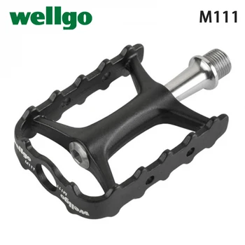 Wellgo M111 Алюминиевая кованая велосипедная педаль Cr-Mo с герметичным подшипником для MTB BMX Road City Touring Bike Складные Велосипедные запчасти