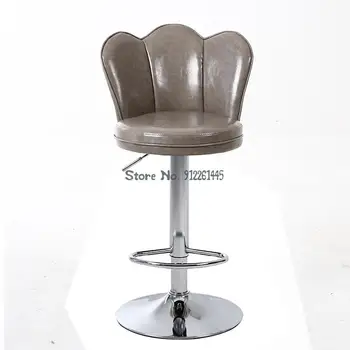Барный стул современный простой подъемный стул стул с сетчатой красной спинкой креативный стул кассира на стойке регистрации Скандинавский вращающийся табурет с высокими ножками
