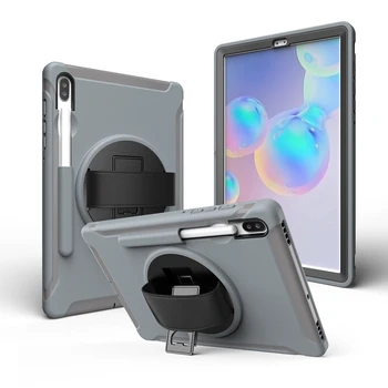 Безопасный для детей Ударопрочный комбинированный ремешок из ПК + ТПУ с подставкой для планшета Samsung Galaxy Tab S6 10,5 дюймов 2019 SM T860 T865 Case