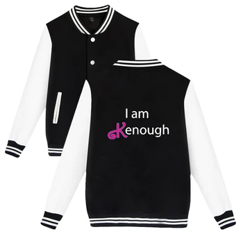 Бейсбольная куртка I Am Kenough, унисекс, Весенне-осенняя модная одежда, Уличный тренд Харадзюку, универсальная повседневная бейсбольная куртка, пальто