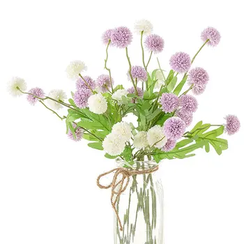 Букет искусственных цветов с 5 головками, шелковый шар из цветов Одуванчика, искусственные цветы, свадебные украшения для дома, подарки на День Святого Валентина