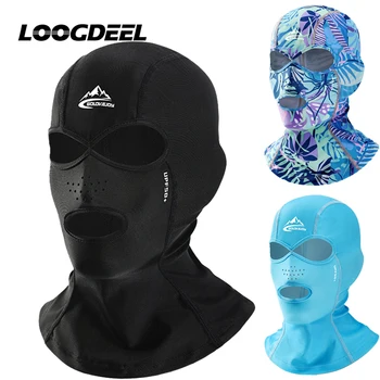 Велосипедная балаклава LOOGDEEL Дышащий ледяной шелк для рыбалки, маска для лица, спорт на открытом воздухе, маска для лица, защита шеи, солнцезащитный крем, головные уборы Унисекс