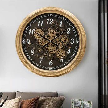 Винтажные кухонные настенные часы с цифровым механизмом и стрелками, необычные бесшумные настенные часы в спальне, ретро Horloge Murale Home Design YX50WC