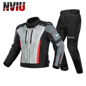 Гоночный костюм для мотобайкера, Мотобрюки, Износостойкая куртка для мотокросса, водонепроницаемая мотоциклетная светоотражающая одежда