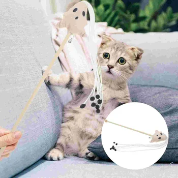 Декоративные дразнящие накладки Игрушка-кошачья палочка, милая игрушка для домашних животных, Палочка для кошек, игрушки для котенка, Игрушки-дразнилки