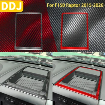 Для Ford F150 Raptor 2015-2020 Аксессуары для интерьера из углеродного волокна, приборный стол, ящик для хранения, отделка рамы, наклейка, украшение