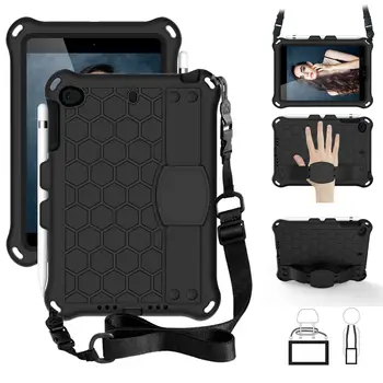 Для iPad Mini 1, 2, 3, 4, 5 Чехол из 7,9-дюймовой пены EVA, безопасная для детей защита всего тела, плечевой ремень, чехол для планшета