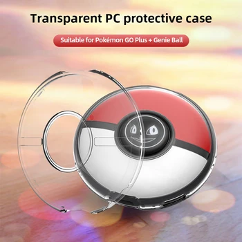 Для Pokemon Go Plus + Crystal 2023Hard Чехол Для Игровой Консоли Прозрачный Протектор Консоли От Падения Прозрачный с Силиконовой Прокладкой