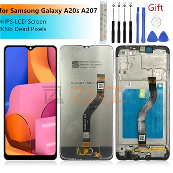 Для Samsung Galaxy A20s ЖК-дисплей A207 2019 Сенсорный Экран Дигитайзер В сборе SM-A207F/DS A207U + запасные части для замены рамки