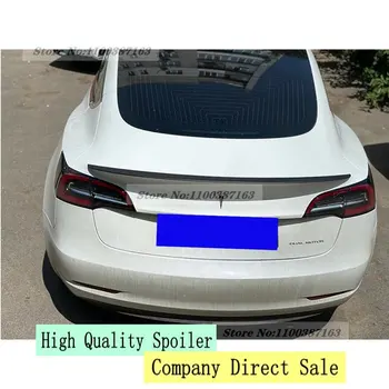 Для Tesla Модель 3 Задний Спойлер Губа Багажника ABS Карбоновый Спойлер На Крыло Стайлинг Автомобиля Аксессуары Для Заднего Спойлера Багажника 2017-2021 2022
