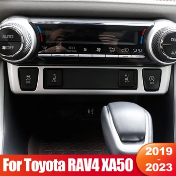 Для Toyota RAV4 XA50 2019 2020 2021 2022 2023 RAV 4 XA 50 Гибридный Автомобиль Центральное Управление Кнопка Обогрева Сиденья Накладка Аксессуары