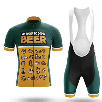 Для мужчин 20 способов пить пиво, комплект велосипедной майки, нагрудник, шорты, костюм, велосипедная одежда, комплекты для горных шоссейных велосипедов, одежда