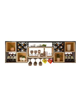 Железный настенный винный стеллаж настенный стеклянный стеллаж для бутылок вина украшение винного шкафа на стене бара подвесной винный стеллаж для выставки товаров