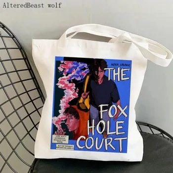 Женская сумка через плечо The Foxhole Court Harajuku custom Shopping Холщовая сумка для покупок для девочек Сумка-тоут для покупок Lady Bag