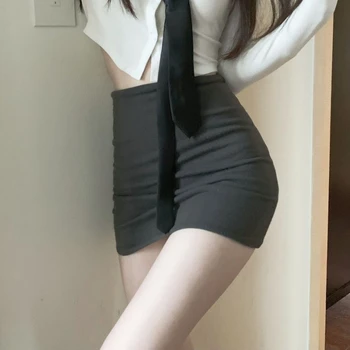 Женская юбка с высокой талией Y2k Уличная Корейская мода Винтаж Kpop Сексуальное Короткое Мини 2023 Летний Элегантный дизайн