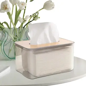 Коробка для хранения салфеток, домашняя прозрачная коробка для салфеток, Держатель туалетной бумаги тонкой работы для ванной комнаты, ресторана, кухни и гостиной
