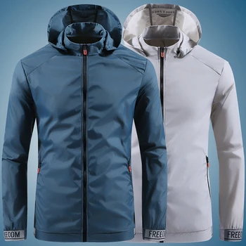 Мода 2023 года UPF50 Мужская походная водонепроницаемая куртка для кемпинга, мужская светоотражающая солнцезащитная одежда, уличные ветровки большого размера