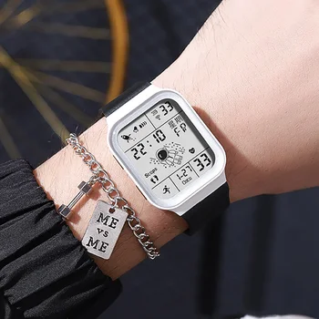 Модные креативные студенческие электронные часы с циферблатом астронавта, календарь, будильник, спортивные цифровые наручные часы для мальчиков и девочек