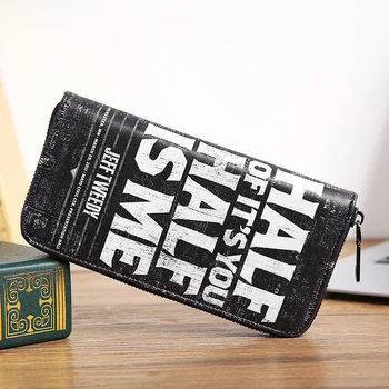 Модный мужской кошелек из искусственной кожи с надписью в стиле хип-хоп, сумки для мобильных телефонов среднего размера, трендовый дизайн, кошелек для карт, высококачественные длинные кошельки на молнии.