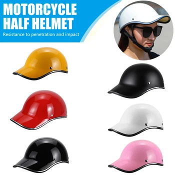 Мотоциклетный Полуошлем, бейсболка, универсальный Мужской Женский шлем, электрические велосипедные шлемы для взрослых, Классические шлемы для скутеров