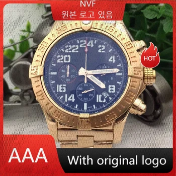 Мужские часы NVF 904l, кварцевые часы из нержавеющей стали, 45 мм-BR