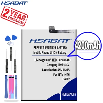 Новое поступление [HSABAT] сменный аккумулятор BA882 емкостью 4200 мАч для Meizu 16TM 16TH