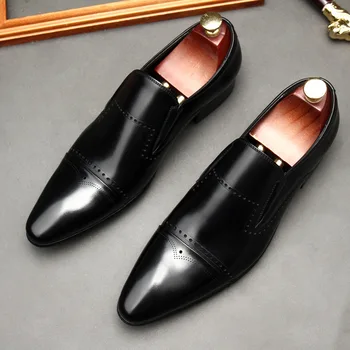 Новые мужские повседневные ботинки herren schuhe, деловая кожаная обувь для мужчин