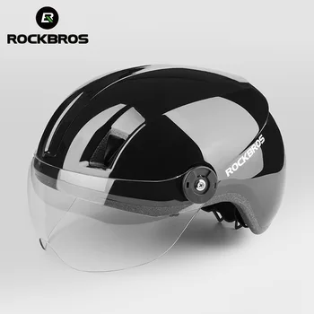 Официальный шлем ROCKBROS, сверхлегкий велосипедный шлем из пенополистирола, Спортивный Mtb Велосипедный шлем, Очки, шлем с линзами 55-63 см