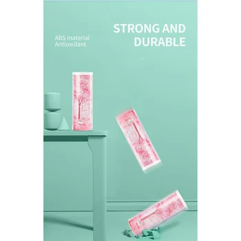 Пенал NBX для мальчика и девочки, коробка для канцелярских принадлежностей, Полупрозрачный креативный многофункциональный цилиндрический пенал, школьный -розовый