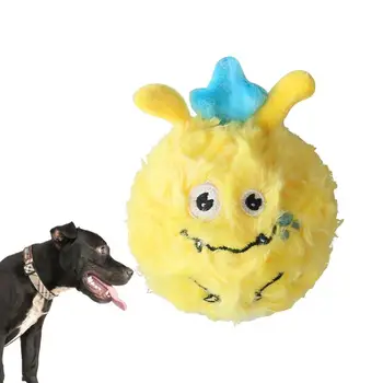 Плюшевый мяч для домашних собак 2-в-1, мягкая удобная игрушка для чистки зубов, устойчивая к укусам, Скрипучая игрушка, мяч для собак и кошек, принадлежности для игрушек