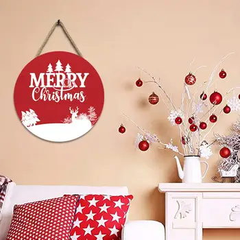 Подвеска на сезон отпусков, праздничный деревянный декор, Рождественские дверные гобелены с очарованием фермерского дома, красочные надписи.