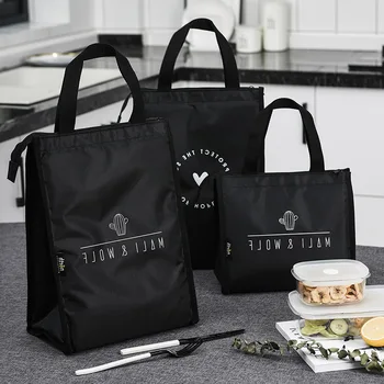 Портативная сумка для бэнто, изолированная сумка для ланча, коробка для бэнто, сумка для ланча, студенты-офисные работники носят сумку для бэнто-ланча