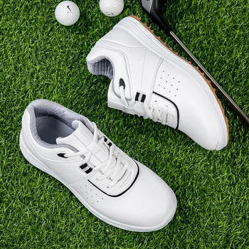 Профессиональная мужская кожаная спортивная обувь для тренировок по гольфу, женская противоскользящая обувь для гольфа для пар, удобные мужские кроссовки для гольфа